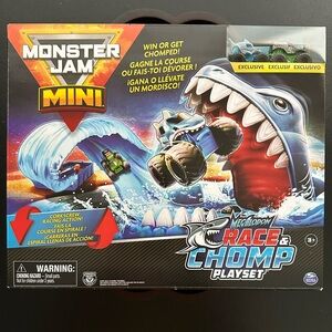 Monster Jam Mini Megalodon Race & Chomp Playset